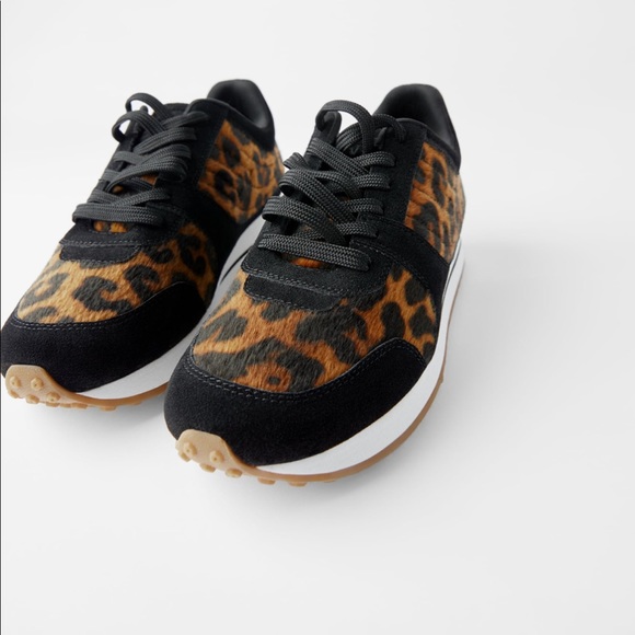 zara animal print sneakers